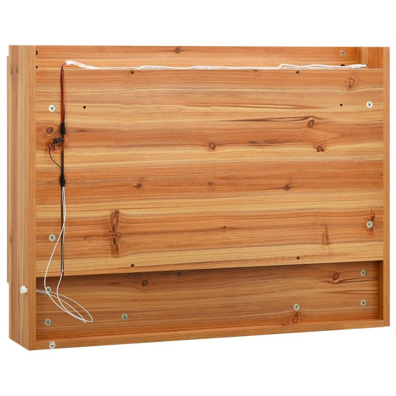 vidaXL LED kúpeľňová zrkadlová skrinka dubová 80x15x60 cm MDF