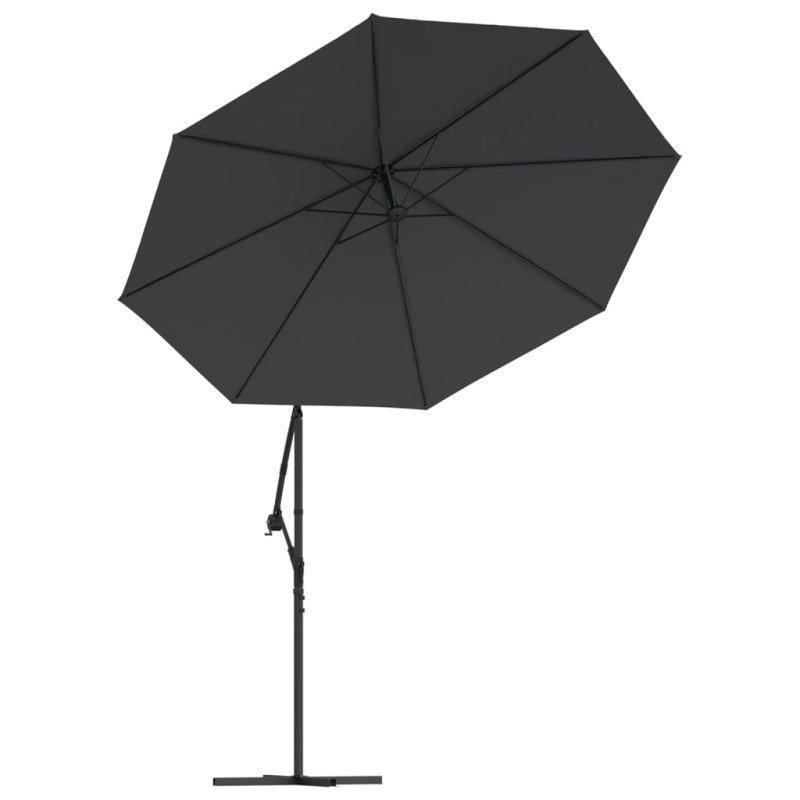 vidaXL Náhradná látka pre závesný slnečník čierna 350 cm