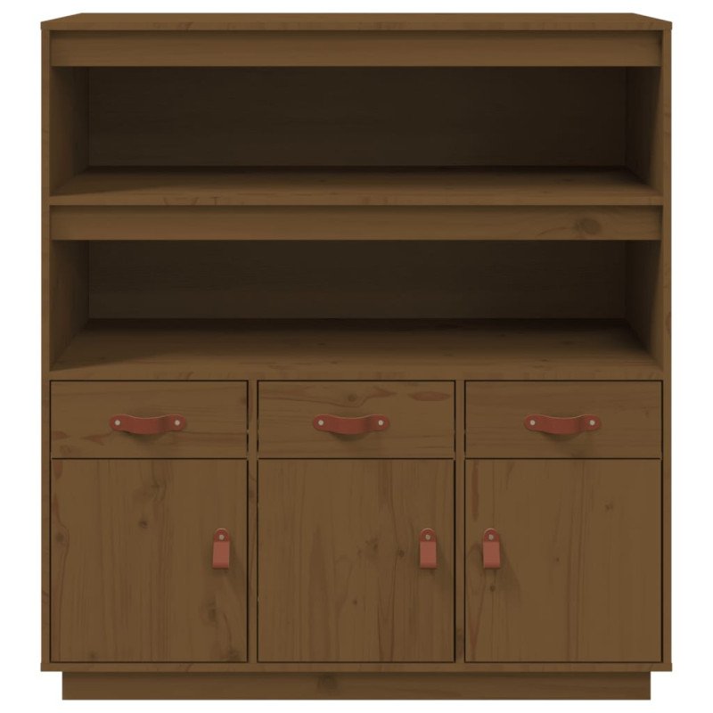 vidaXL Vysoká skrinka medovohnedá 100x40x108,5 cm masívna borovica