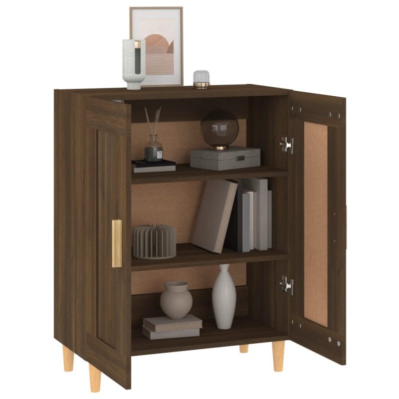 vidaXL Komoda hnedý dub 69,5x34x90 cm spracované drevo