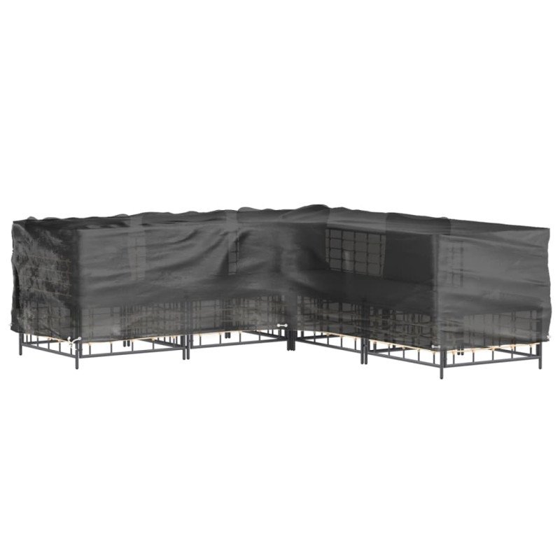 vidaXL Kryt na záhradný nábytok v tvare L 16 očiek 250x250x70 cm