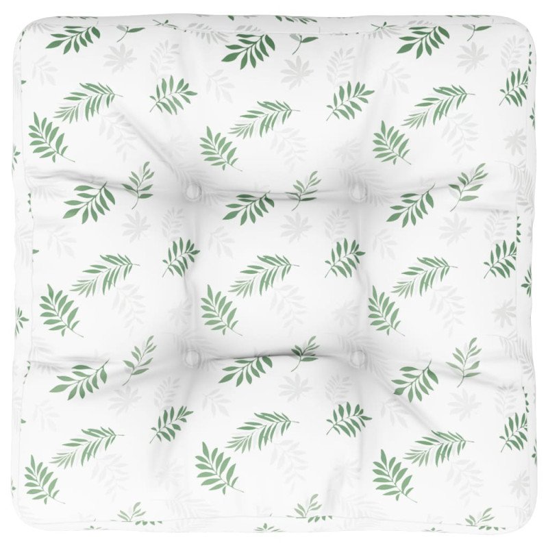 vidaXL Poduška na paletovú pohovku vzor listov 60x60x12 cm látka