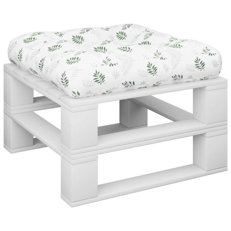 vidaXL Poduška na paletovú pohovku vzor listov 60x60x12 cm látka