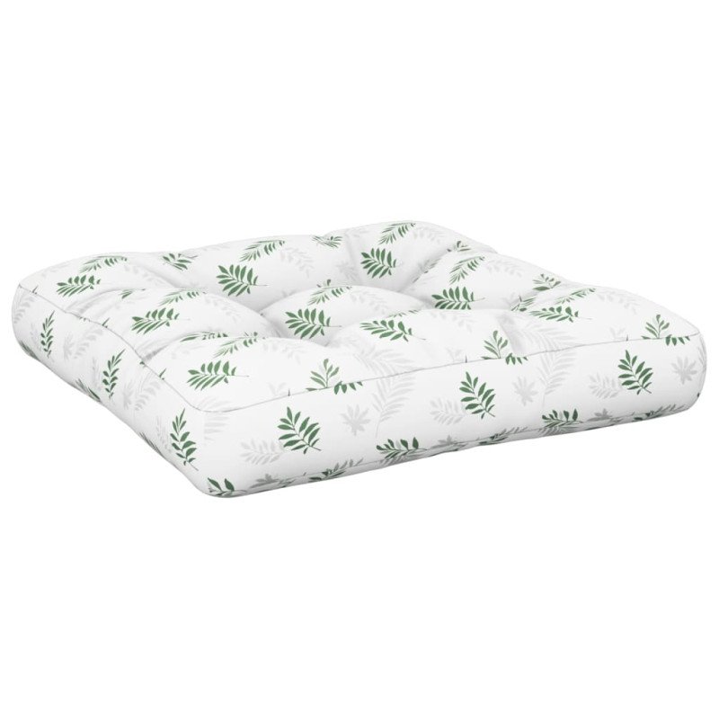 vidaXL Poduška na paletovú pohovku vzor listov 60x60x12 cm látka