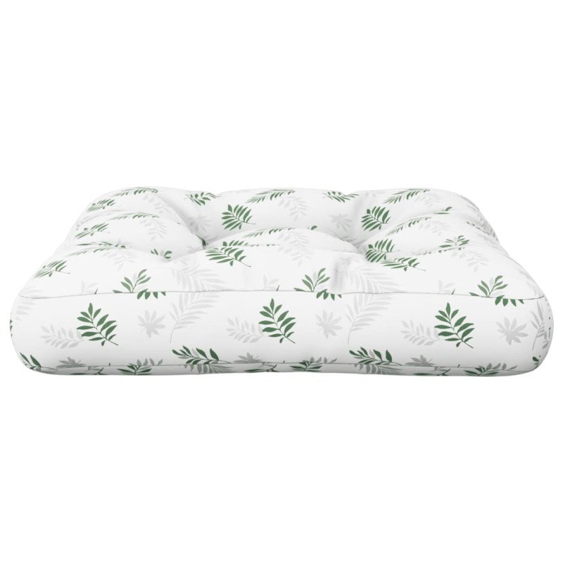 vidaXL Poduška na paletovú pohovku vzor listov 60x60x12 cm látka