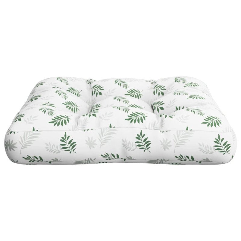 vidaXL Poduška na paletovú pohovku vzor listov 60x60x12 cm látka