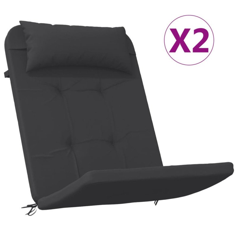 vidaXL Podušky na stoličky Adirondack 2 ks čierne oxfordská látka