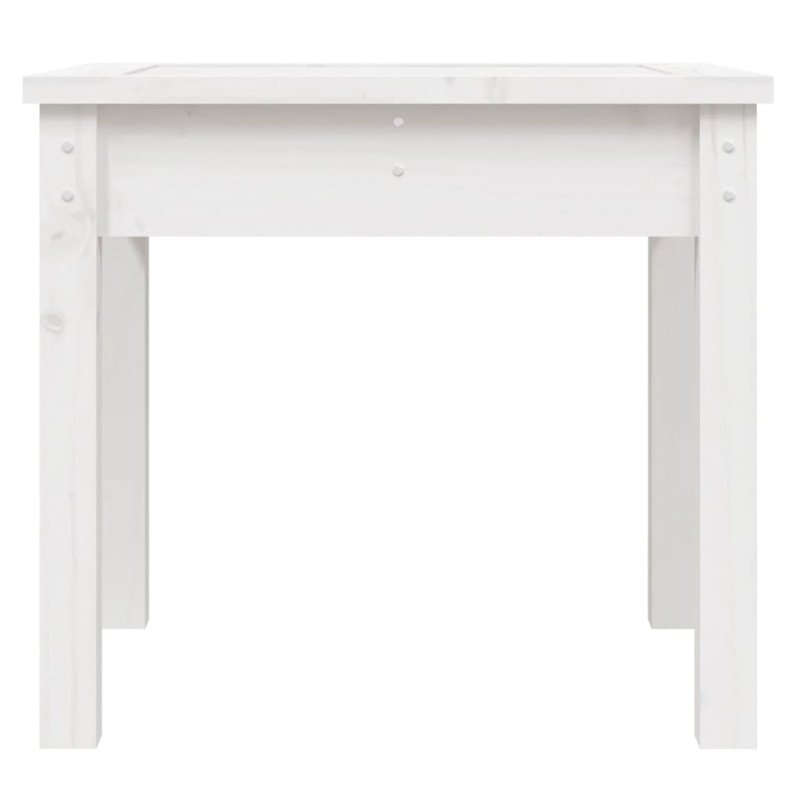 vidaXL Záhradná lavica biela 50x44x45 cm masívna borovica
