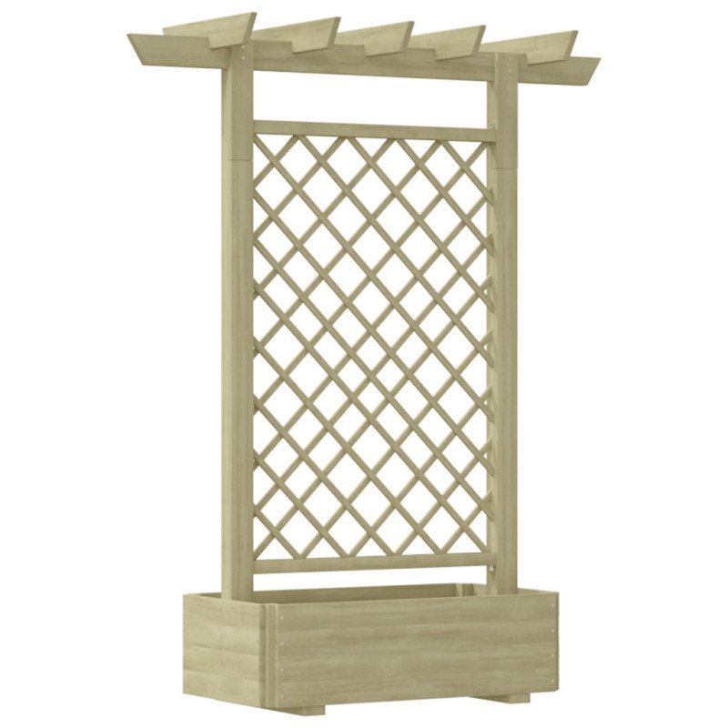 vidaXL Záhradná pergola s kvetináčom 162x56x204 cm, drevo