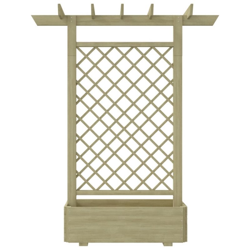 vidaXL Záhradná pergola s kvetináčom 162x56x204 cm, drevo