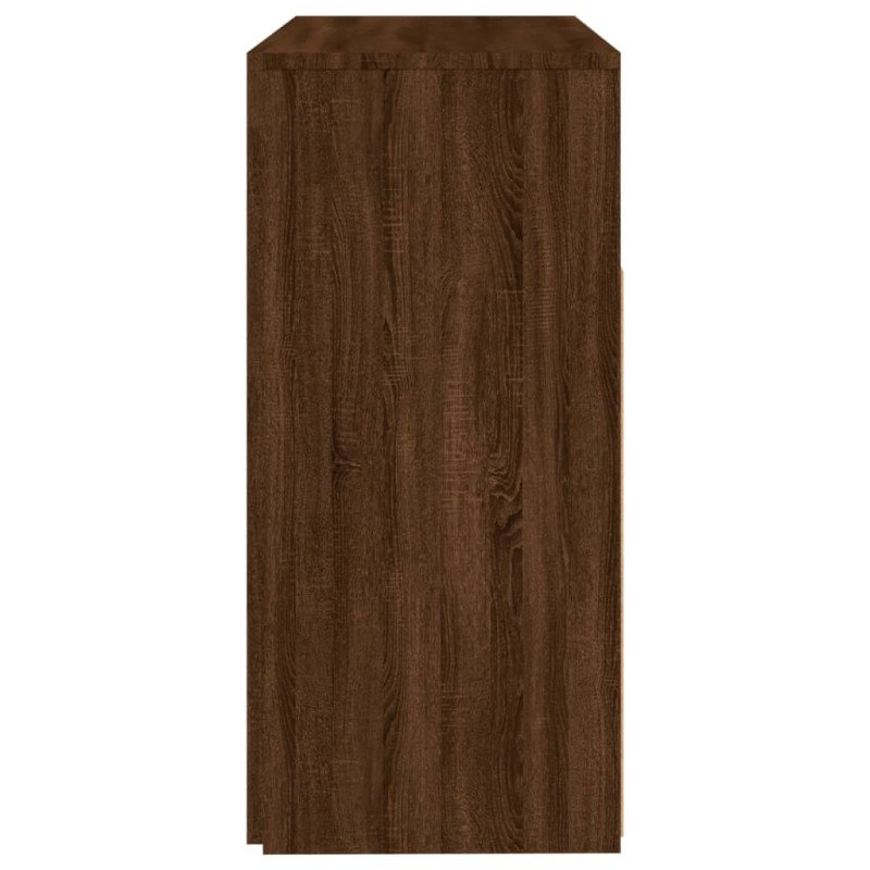 vidaXL Komoda s LED, hnedý dub 80x35x75 cm