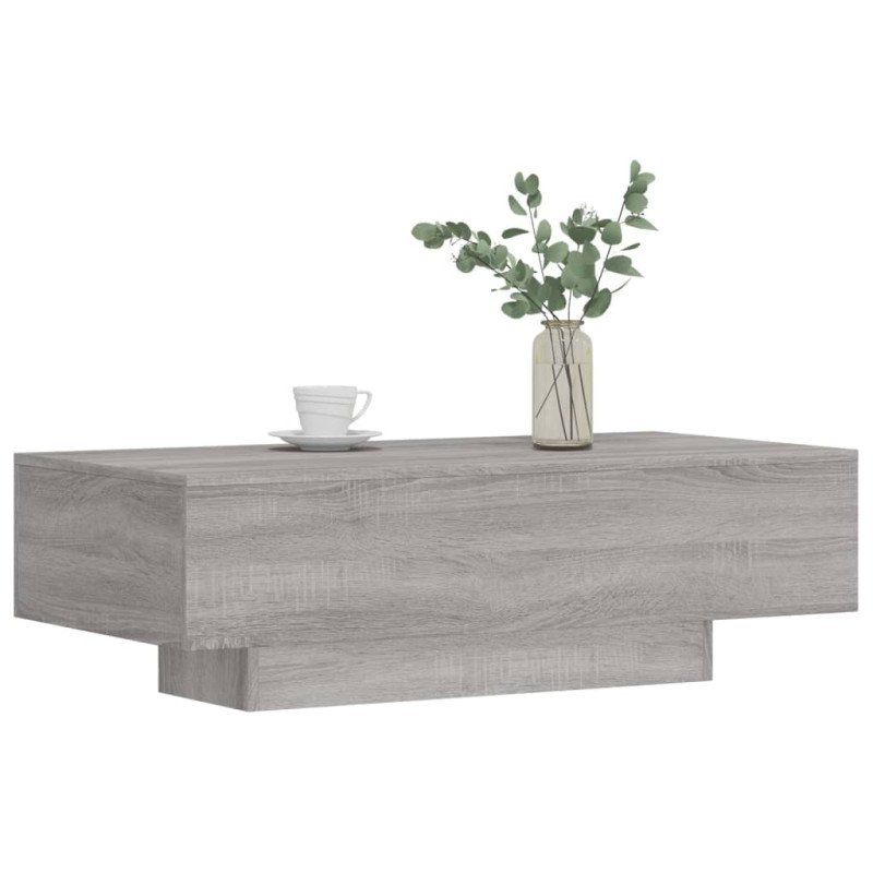 vidaXL Konferenčný stolík sivý dub sonoma 100x49,5x31 cm kompoz. drevo