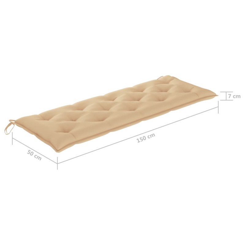 vidaXL 2-miestna záhradná lavica s vankúšom 150 cm sivá eukalyptus