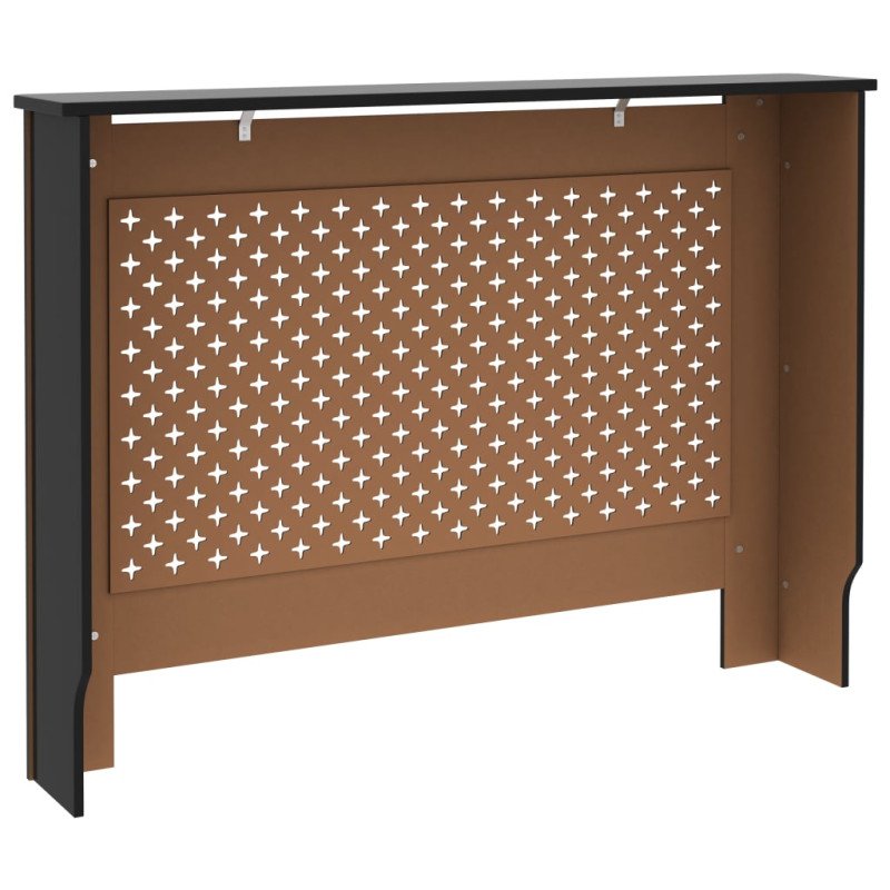 vidaXL Kryt na radiátor čierny 112x19x81,5 cm MDF