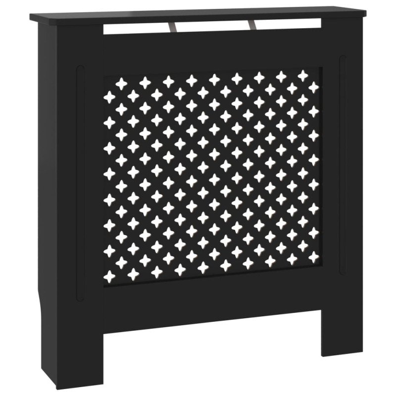 vidaXL Kryt na radiátor čierny 78 cm MDF