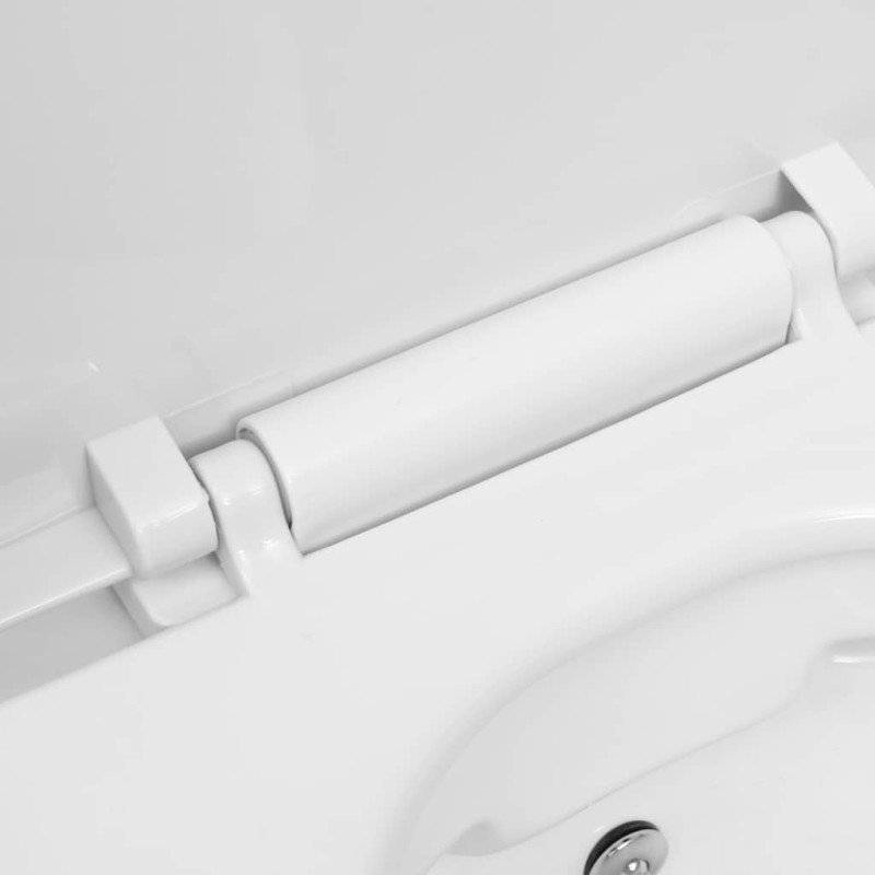 vidaXL Závesné bezokrajové WC so skrytou nádržkou biele keramické
