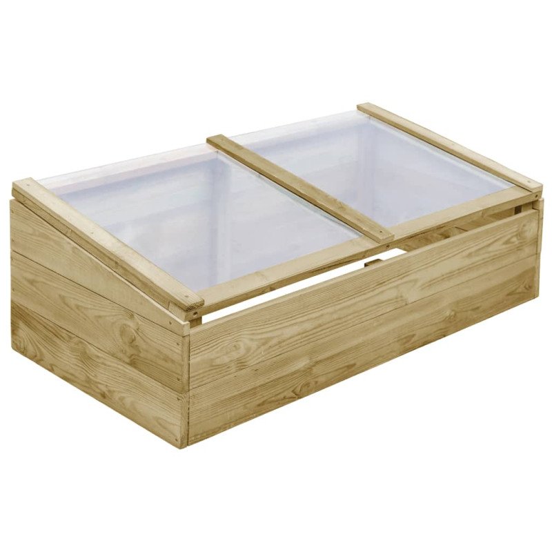 vidaXL Skleníky 2 ks impregnovaná borovica 100x50x35 cm