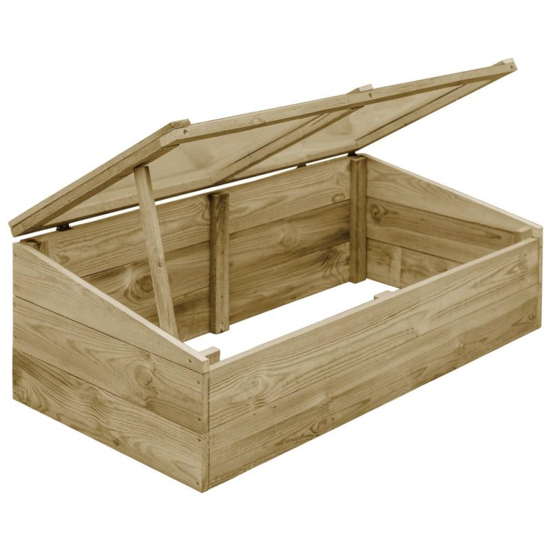 vidaXL Skleníky 2 ks impregnovaná borovica 100x50x35 cm