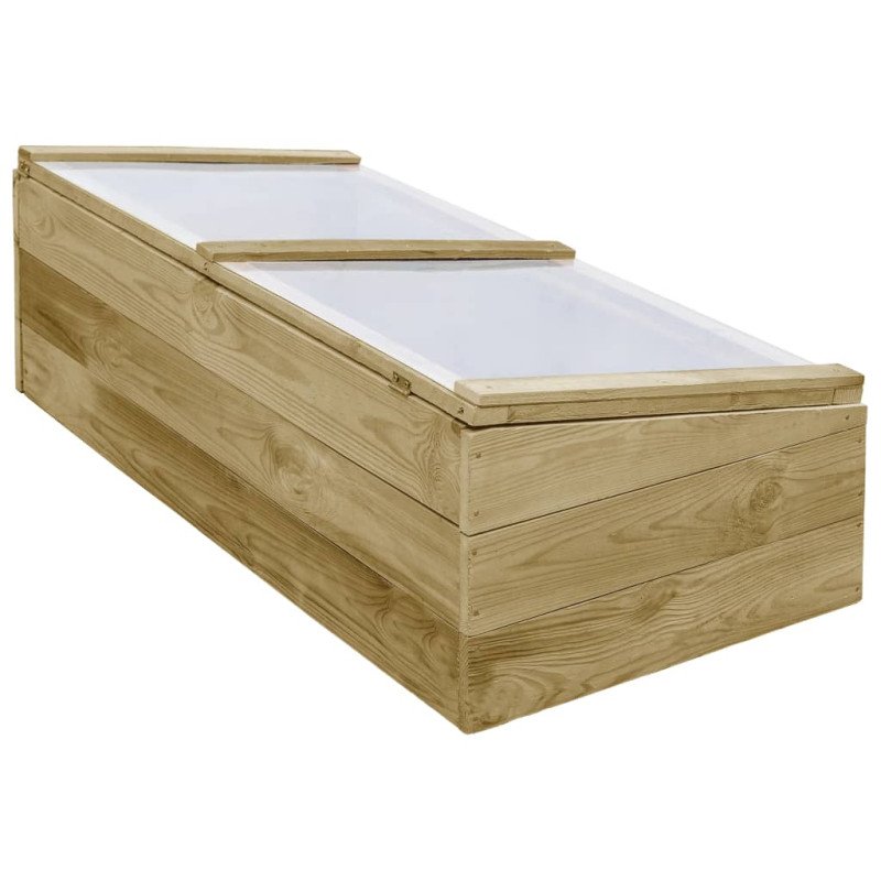 vidaXL Skleníky 2 ks impregnovaná borovica 100x50x35 cm