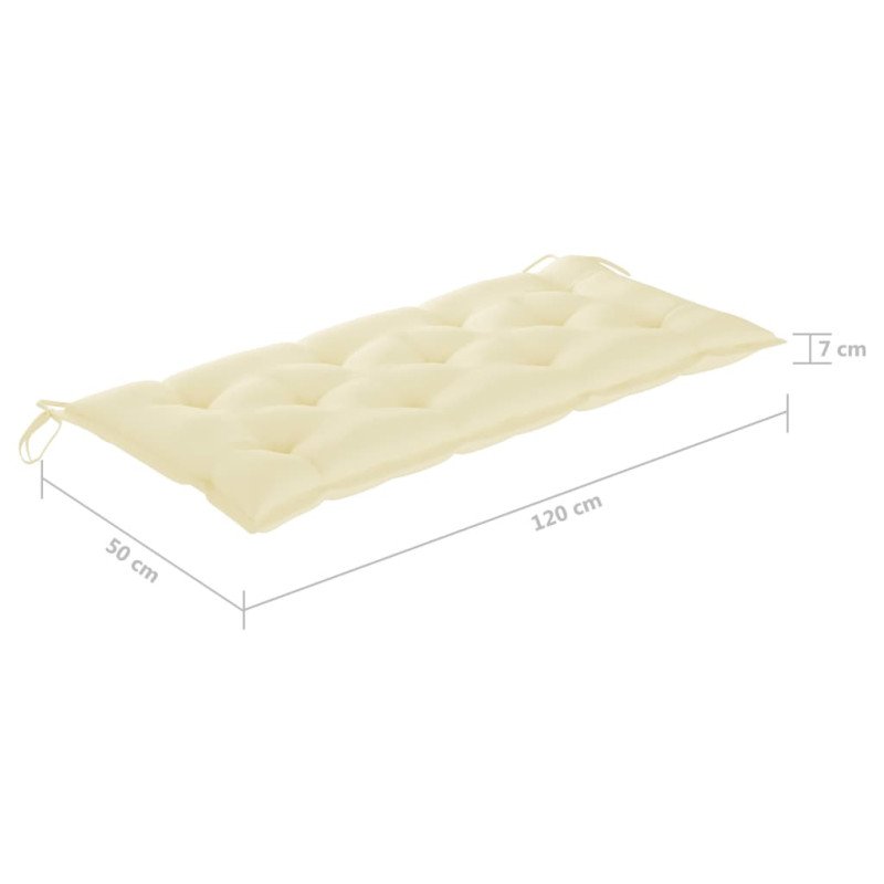 vidaXL 2-miestna záhradná lavica s vankúšom 120 cm sivá eukalyptus