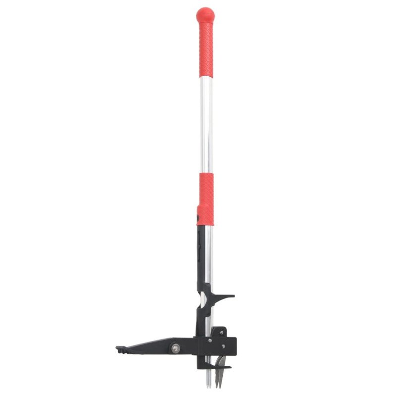 vidaXL Odstraňovač buriny červený a strieborný 99,5cm eloxovaný hliník