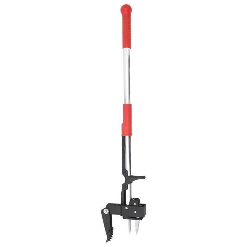 vidaXL Odstraňovač buriny červený a strieborný 99,5cm eloxovaný hliník