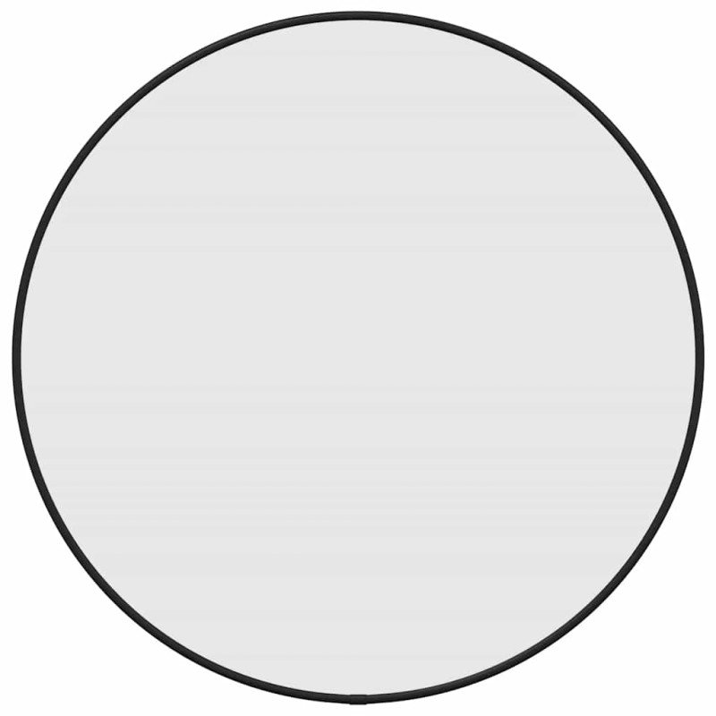 vidaXL Nástenné zrkadlo čierne Ø 50 cm okrúhle