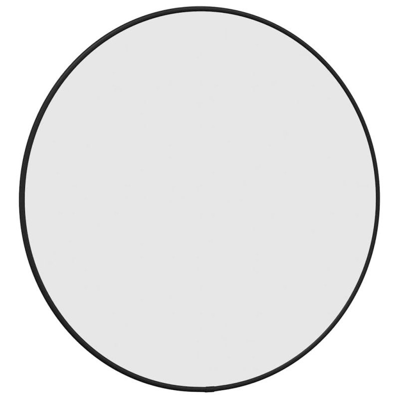 vidaXL Nástenné zrkadlo čierne Ø 50 cm okrúhle