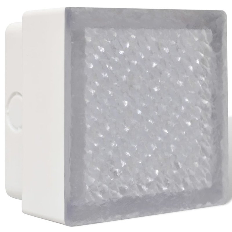 vidaXL Podlahové LED svetlá 12 ks, 100x100x68 mm