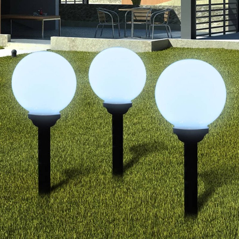 vidaXL Vonkajšie LED lampy k chodníku so špicatým hrotom 6 ks 20 cm