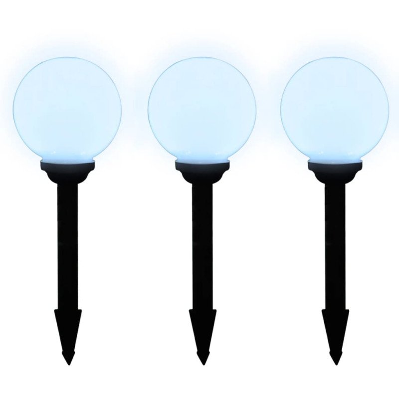 vidaXL Vonkajšie LED lampy k chodníku so špicatým hrotom 6 ks 20 cm