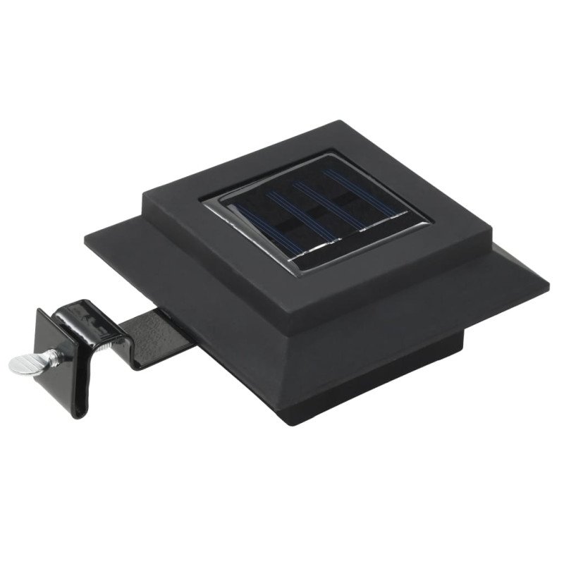 vidaXL Vonkajšie solárne svietidlá 12 ks čierne 12 cm LED štvorcové