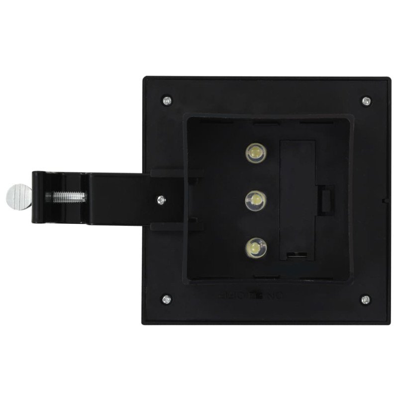 vidaXL Vonkajšie solárne svietidlá 12 ks čierne 12 cm LED štvorcové