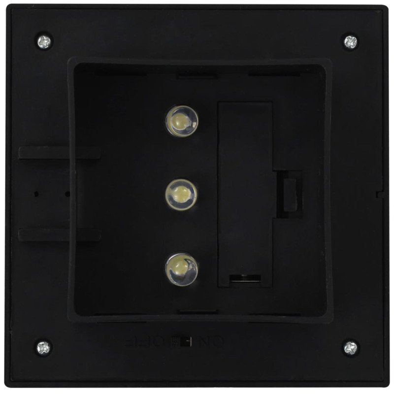 vidaXL Vonkajšie solárne svietidlá 12 ks čierne 12 cm LED štvorcové