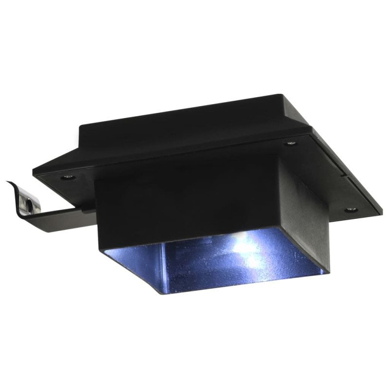 vidaXL Vonkajšie solárne svietidlá 12 ks čierne 12 cm LED štvorcové