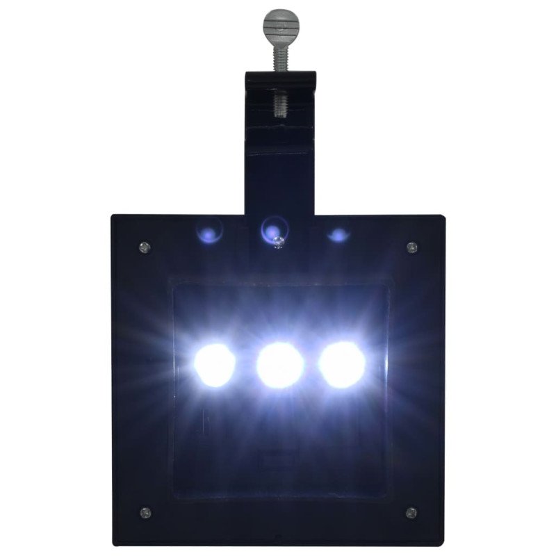 vidaXL Vonkajšie solárne svietidlá 12 ks čierne 12 cm LED štvorcové