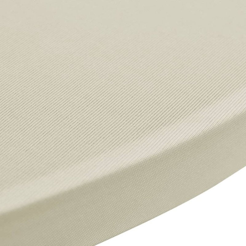 vidaXL Obrusy na stojaci stôl 4 ks krémové Ø80 cm naťahovacie