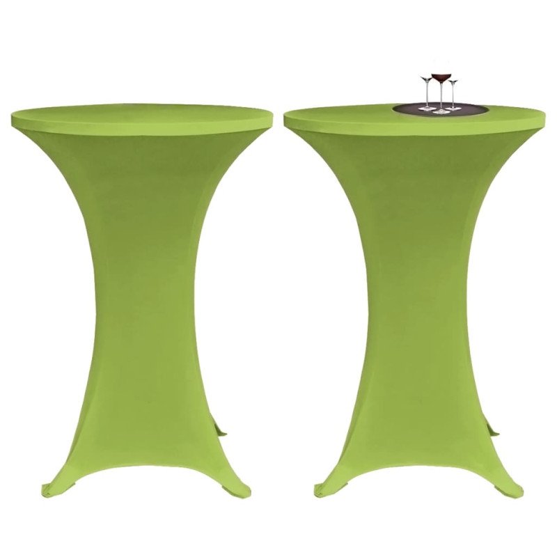 vidaXL Naťahovacie obrusy na stôl 4 ks zelené 70 cm