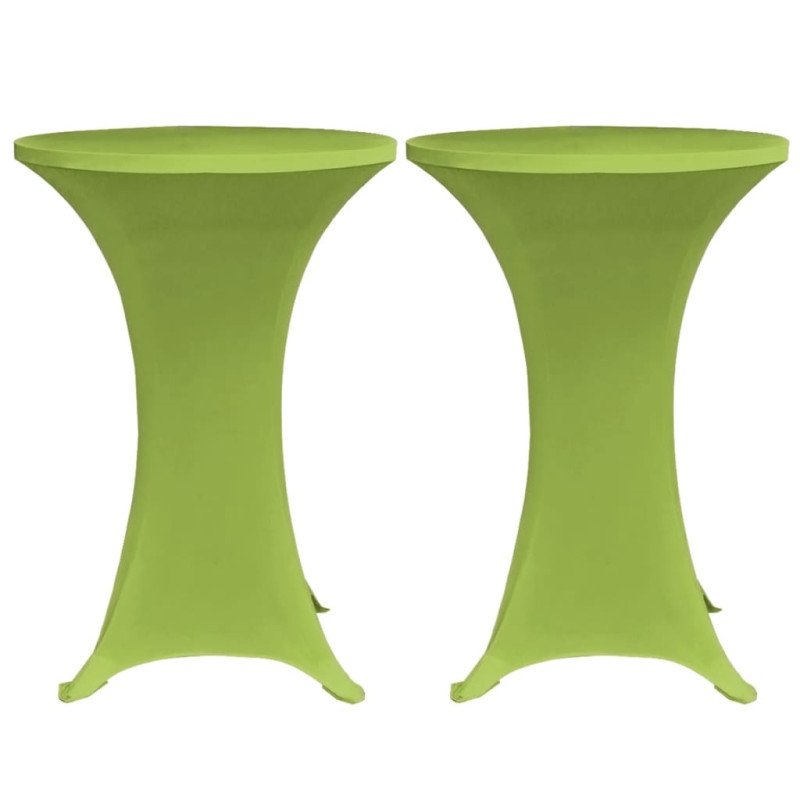 vidaXL Naťahovacie obrusy na stôl 4 ks zelené 70 cm