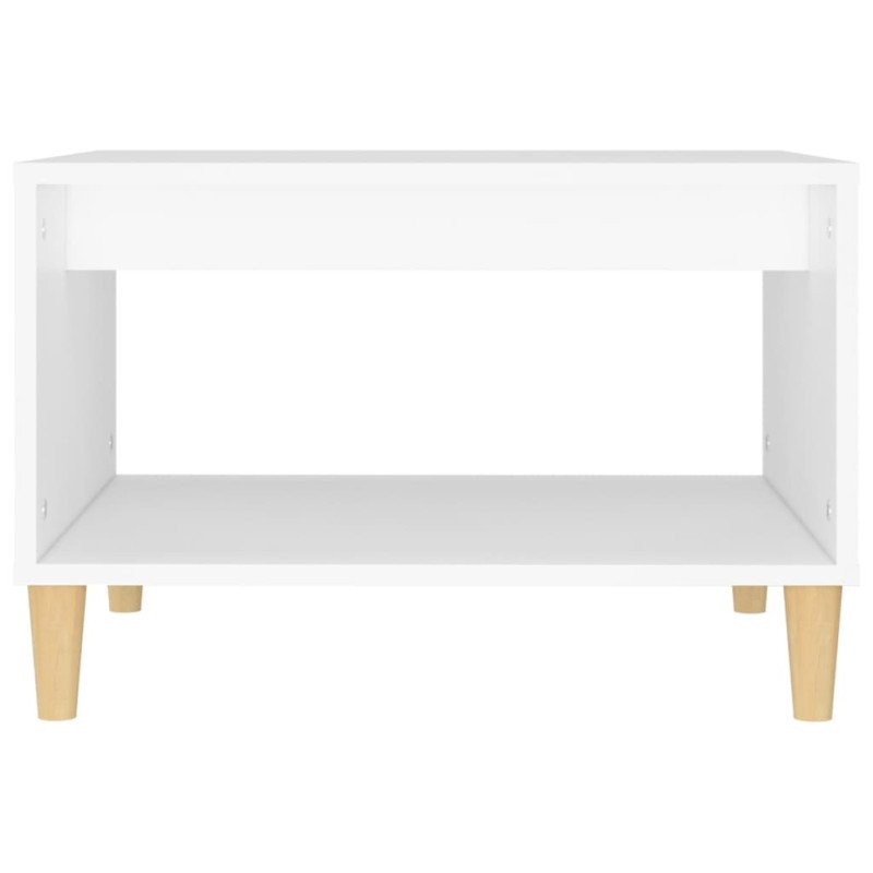 vidaXL Konferenčný stolík biely 60x50x40 cm spracované drevo