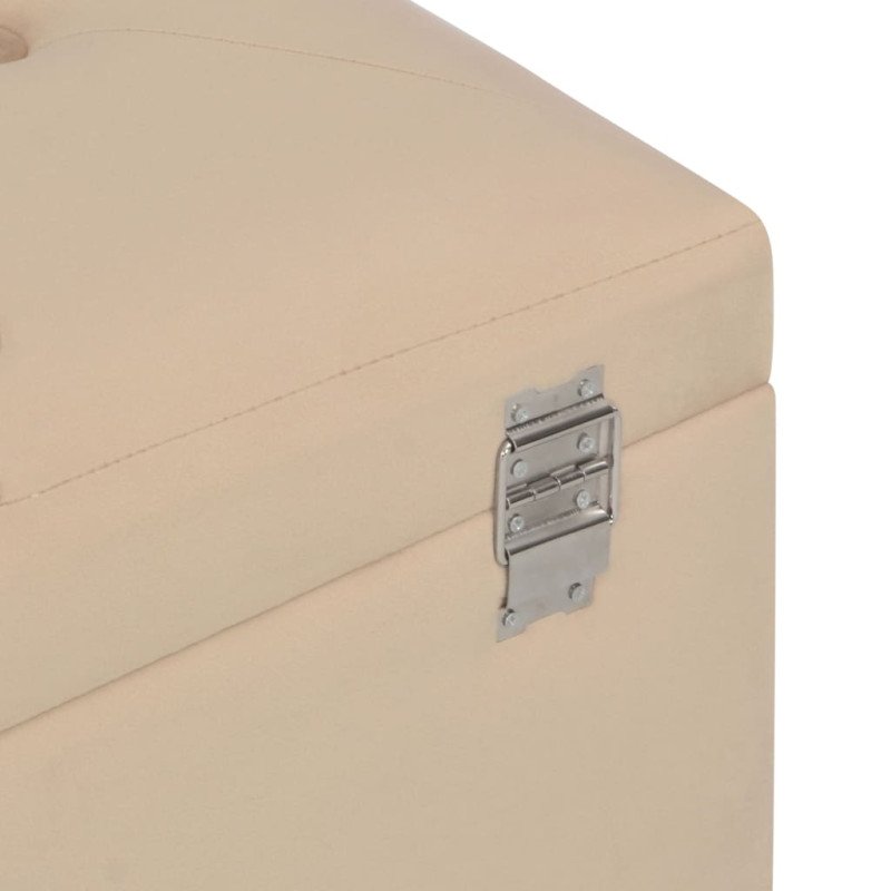 vidaXL Lavica s úložným priestorom 80 cm béžová zamat