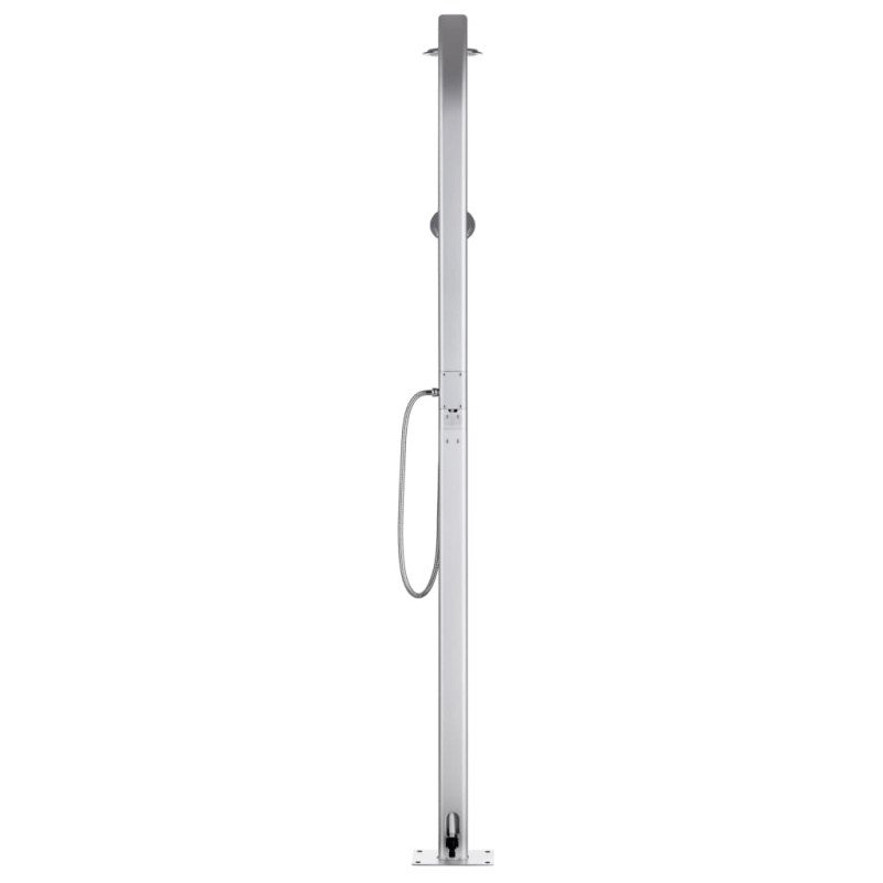 vidaXL Záhradná sprcha so sivým podstavcom 220 cm hliník
