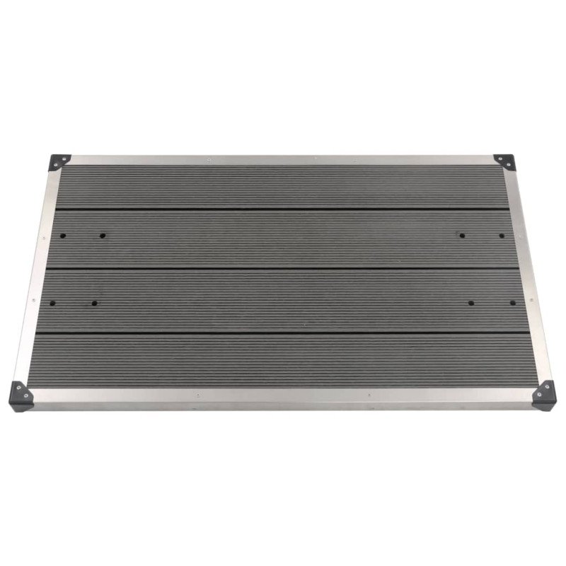 vidaXL Záhradná sprcha so sivým podstavcom 220 cm hliník
