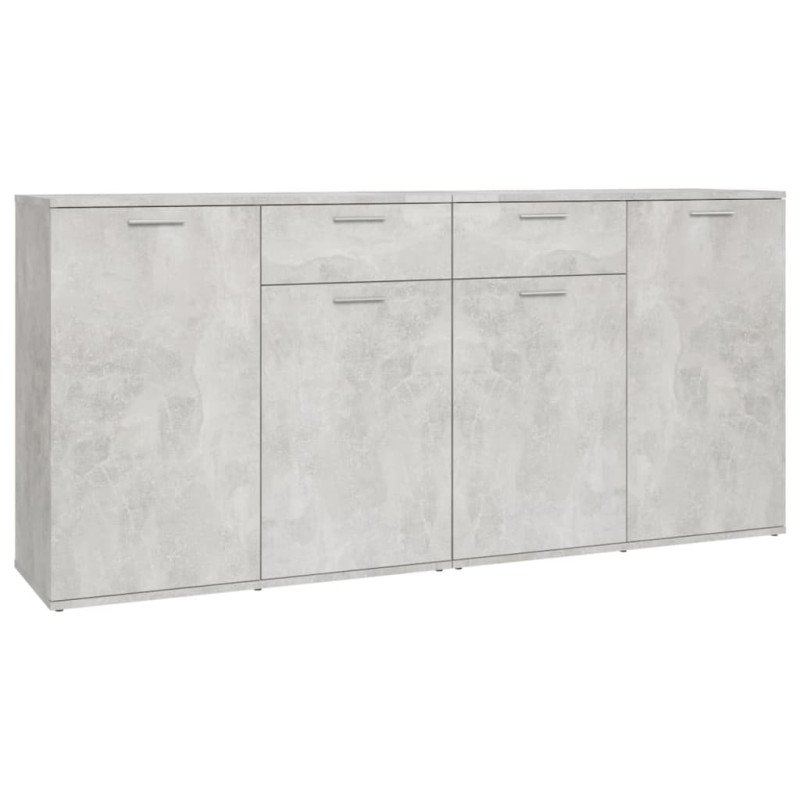 vidaXL Komoda betónová sivá 160x36x75 cm drevotrieska