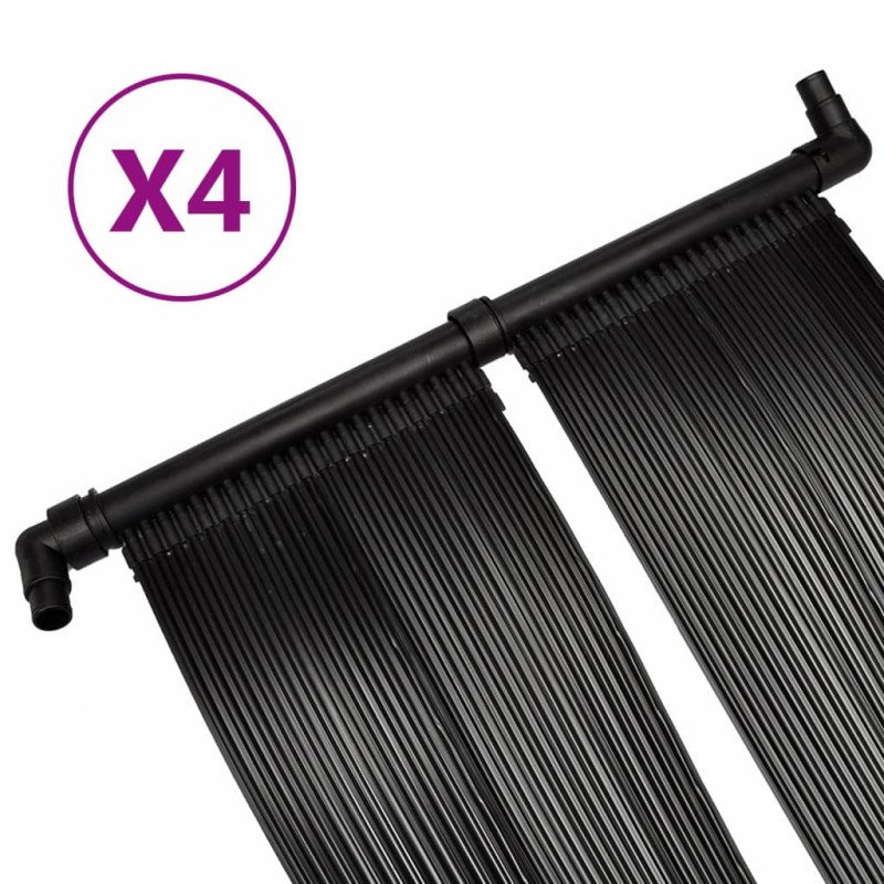 vidaXL Solárny panel na ohrev vody v bazéne 4 ks 80x620 cm