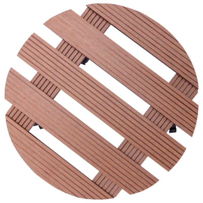vidaXL Podstavce pod kvetináč 4 ks hnedé Ø30x7,5 cm WPC