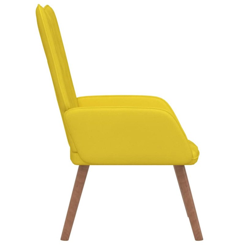vidaXL Relaxačné kreslo, horčicovo žlté, zamat