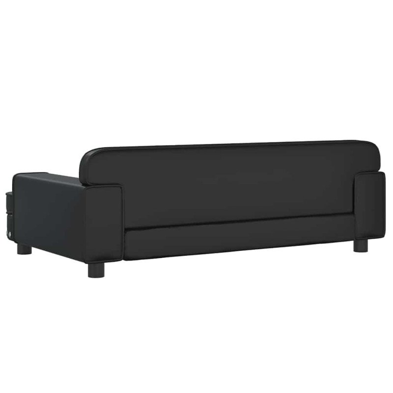 vidaXL Detská pohovka čierna 90x53x30 cm umelá koža