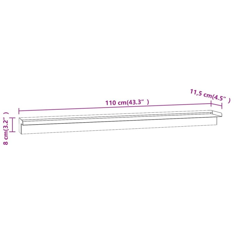 vidaXL Obdĺžniková bazénová fontána/vodopád nehrdzavejúca oceľ 110 cm