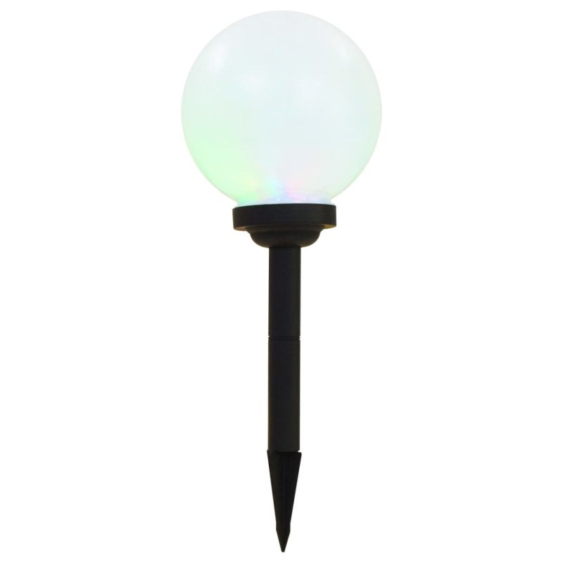 vidaXL Vonkajšie solárne lampy 3 ks 20 cm LED guľové RGB
